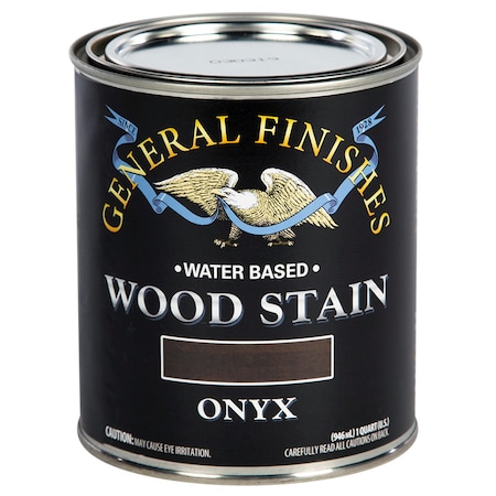 General Finishes 1 Qt Onyx Wood Stain Water-Based Penetrating Stain WFQT